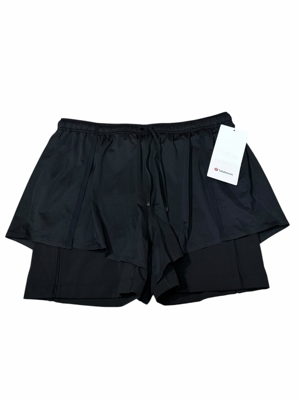NWT Lululemon Lightweight 2-in-1 High-Rise Running Short (Black) Size L